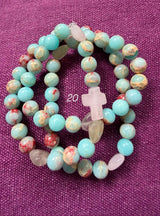 Rosario pulsera collar corazón