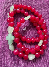 Rosario pulsera collar corazón
