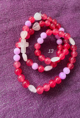 Rosario pulsera collar corazón