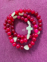 Rosario pulsera collar corazón