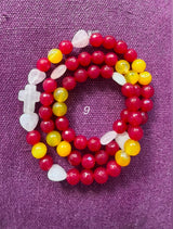 Rosario pulsera collar corazón