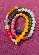 Rosario pulsera collar corazón
