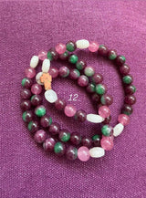 Rosario pulsera collar piedra plana