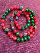 Rosario pulsera collar piedra plana