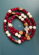 Rosario pulsera collar corazón