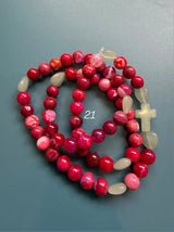 Rosario pulsera collar corazón