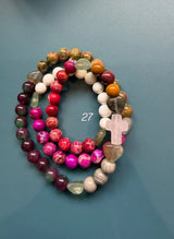 Rosario pulsera collar corazón