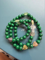 Rosario pulsera collar corazón