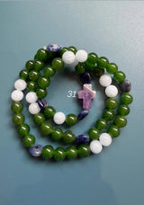 Rosario pulsera collar corazón