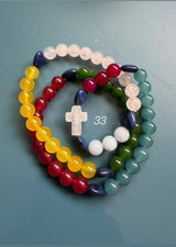 Rosario pulsera collar corazón