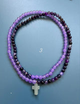 Collar / pulsera piedras cruz