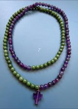 Collar / pulsera piedras cruz