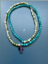 Collar / pulsera piedras cruz