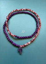 Collar / pulsera piedras cruz