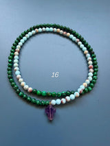 Collar / pulsera piedras cruz