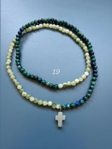 Collar / pulsera piedras cruz