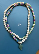 Collar / pulsera piedras cruz