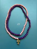 Collar / pulsera piedras cruz