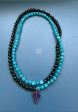 Collar / pulsera piedras cruz