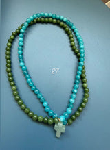 Collar / pulsera piedras cruz