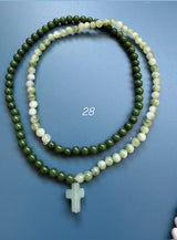 Collar / pulsera piedras cruz