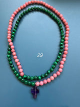 Collar / pulsera piedras cruz