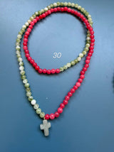 Collar / pulsera piedras cruz