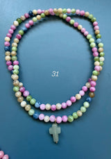 Collar / pulsera piedras cruz