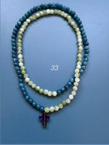Collar / pulsera piedras cruz