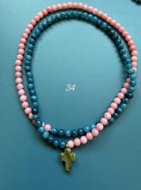 Collar / pulsera piedras cruz