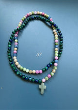 Collar / pulsera piedras cruz