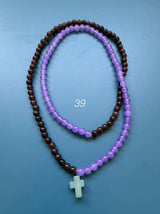 Collar / pulsera piedras cruz
