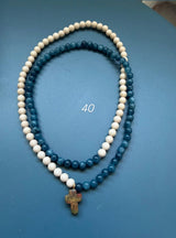 Collar / pulsera piedras cruz