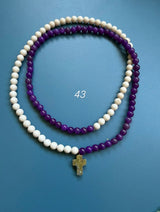 Collar / pulsera piedras cruz