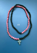 Collar / pulsera piedras cruz