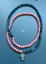 Collar / pulsera piedras cruz