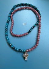 Collar / pulsera piedras cruz