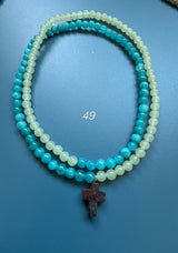 Collar / pulsera piedras cruz