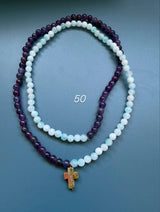 Collar / pulsera piedras cruz