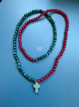 Collar / pulsera piedras cruz