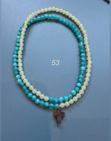 Collar / pulsera piedras cruz