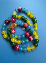 Rosario pulsera collar piedra redonda