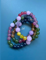 Rosario pulsera collar piedra redonda