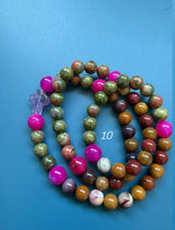 Rosario pulsera collar piedra redonda