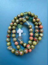 Rosario pulsera collar corazón