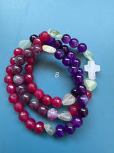 Rosario pulsera collar corazón
