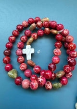 Rosario pulsera collar corazón