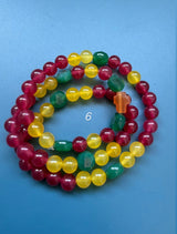 Rosario pulsera collar piedra plana