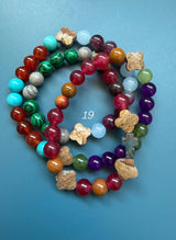 Rosario pulsera collar piedra plana