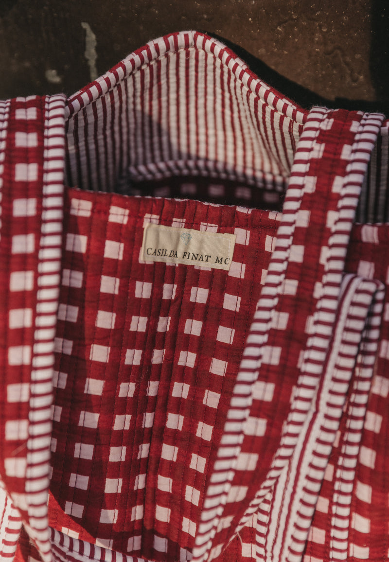 Bolso Tote Bag vichy rojo